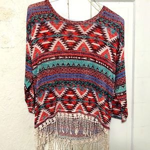 Multi Color Pattern Top